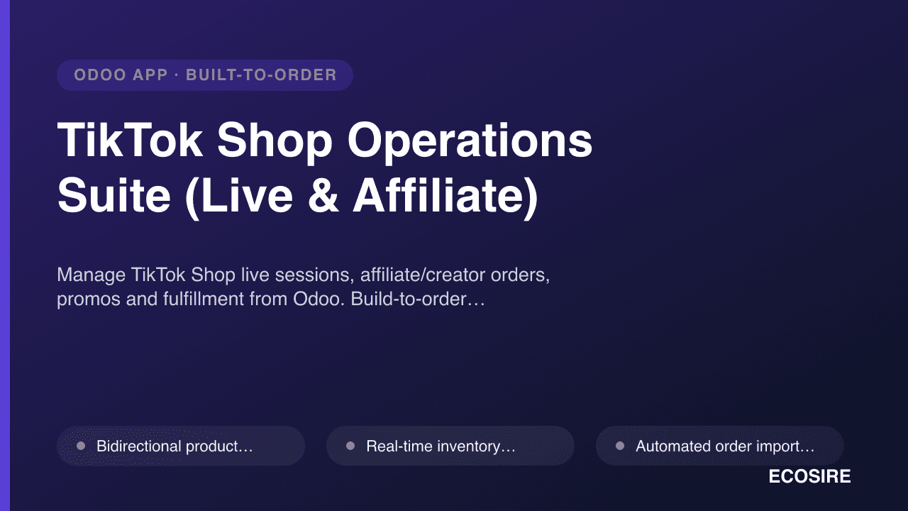 TikTok Shop Operations Suite (Live & Affiliate)