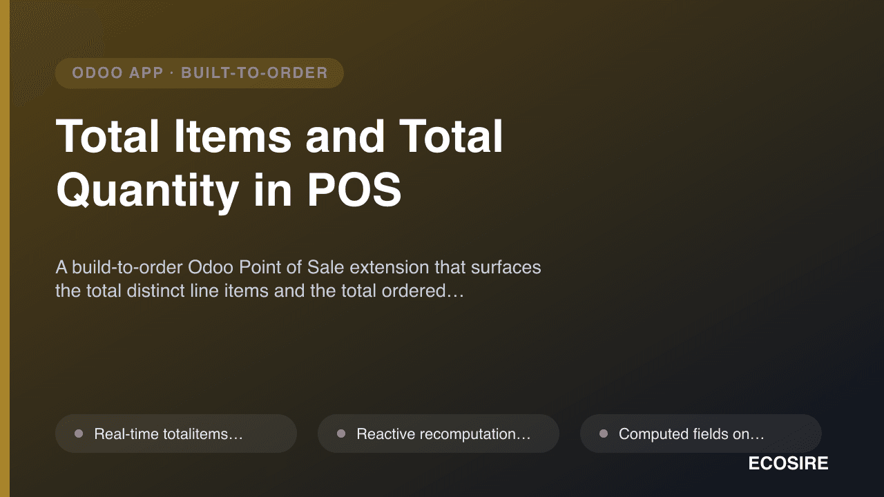 Total Items and Total Quantity in POS