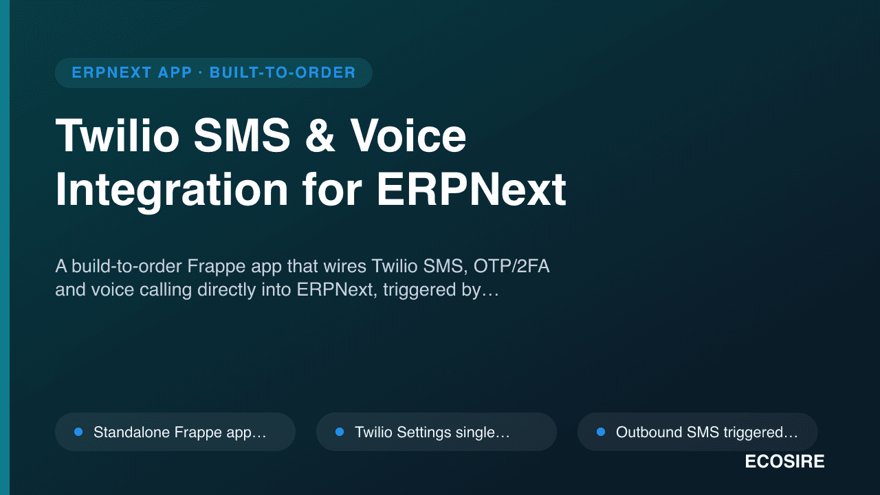 Twilio SMS & Voice Integration for ERPNext