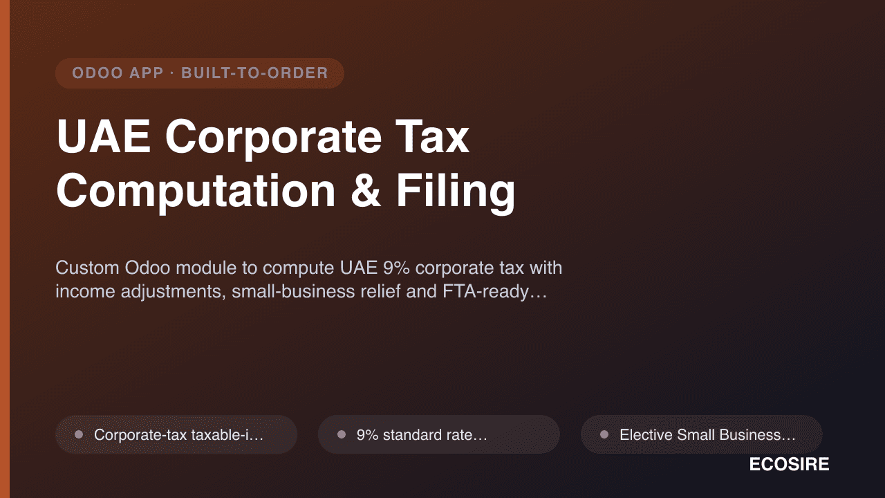 UAE Corporate Tax Computation & Filing