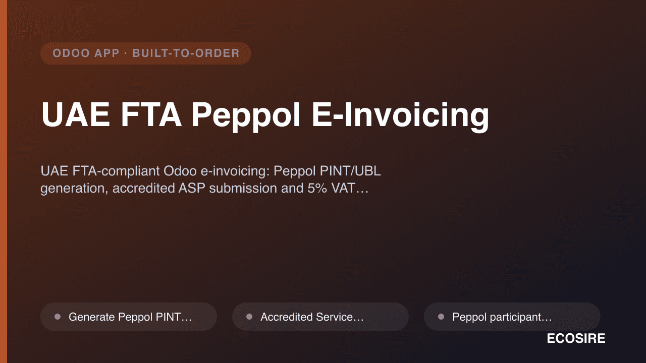 UAE FTA Peppol E-Invoicing