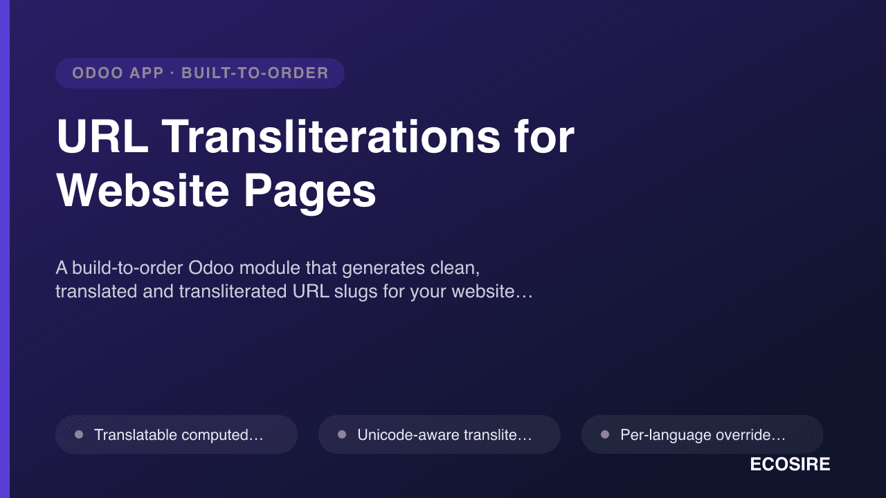 URL Transliterations for Website Pages