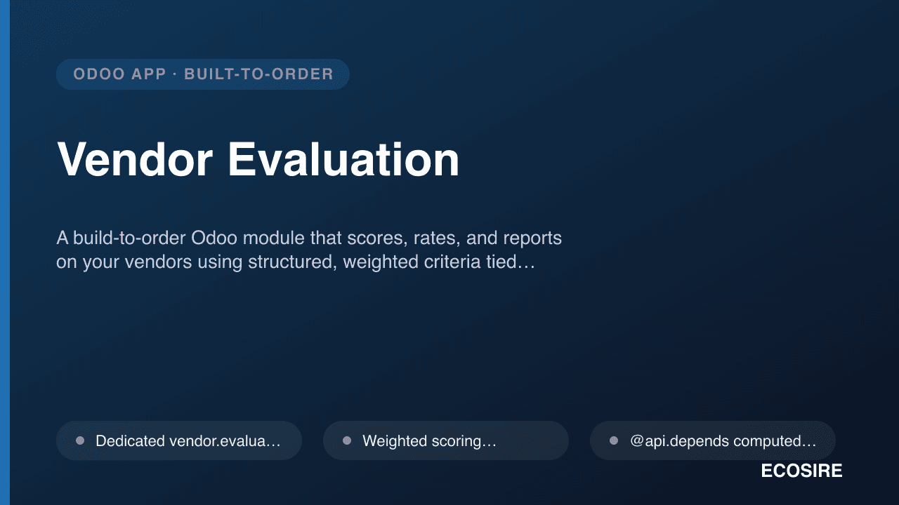 Vendor Evaluation
