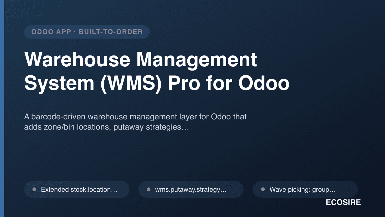 Warehouse Management System (WMS) Pro for Odoo