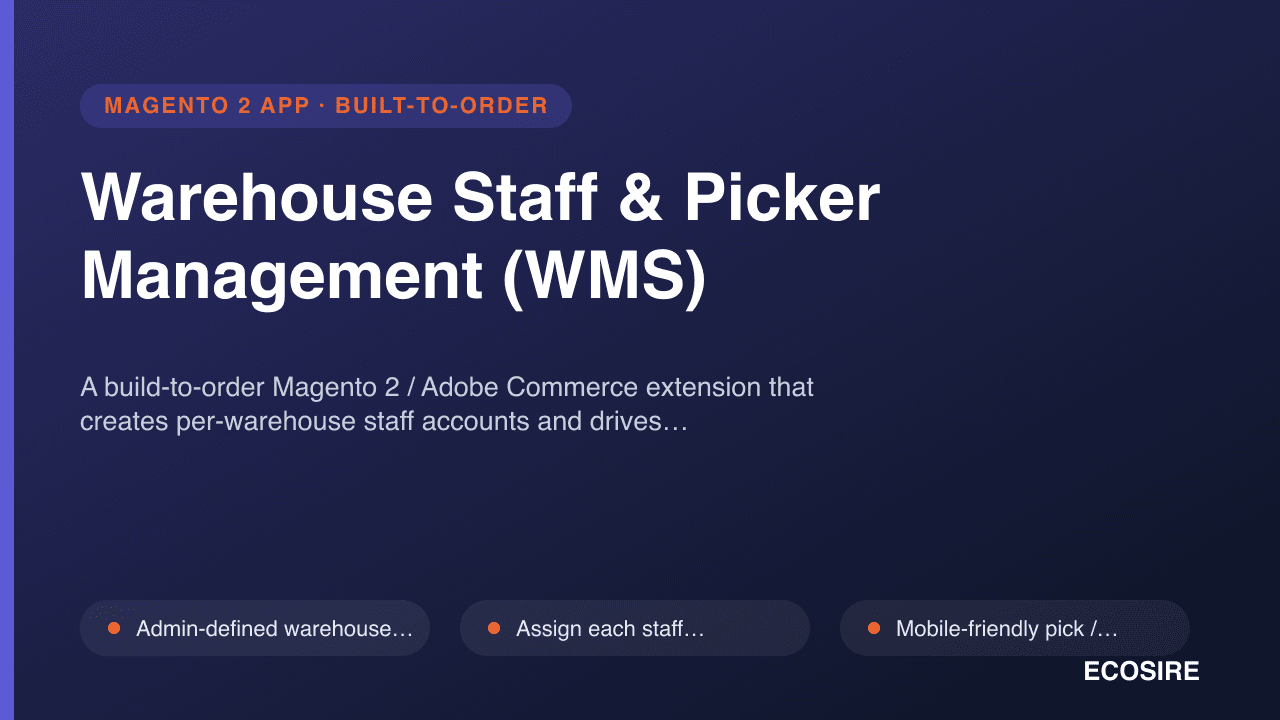 Warehouse Staff & Picker Management (WMS)