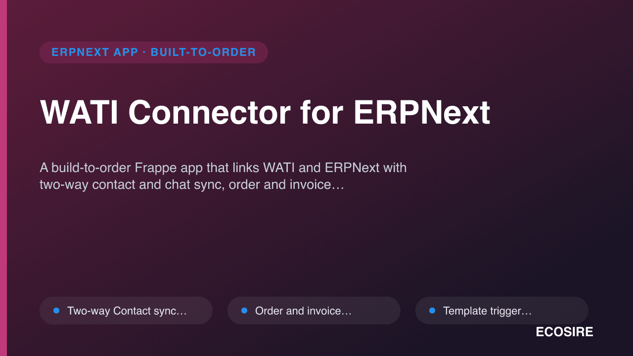 WATI Connector for ERPNext