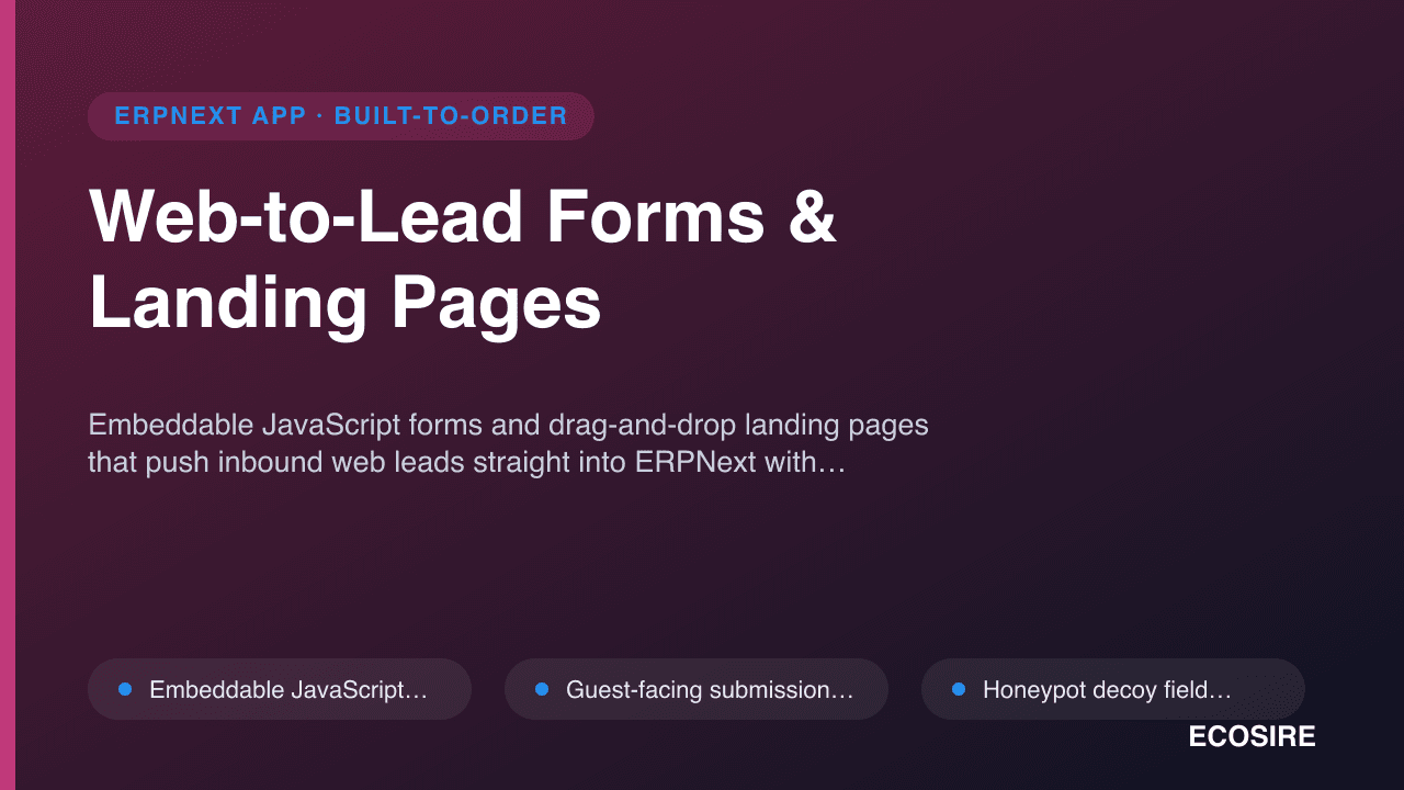 Web-to-Lead Forms & Landing Pages