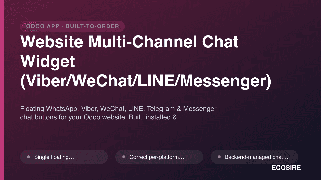 Website Multi-Channel Chat Widget (Viber/WeChat/LINE/Messenger)