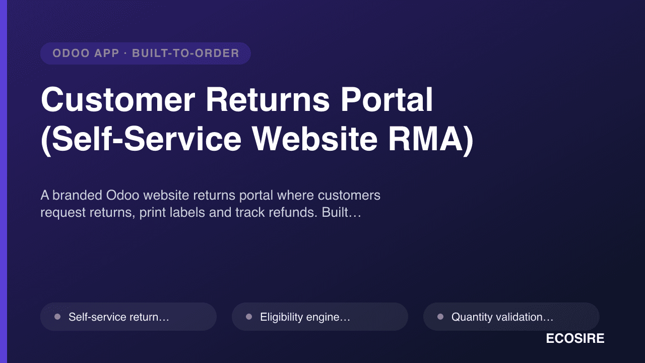 Customer Returns Portal (Self-Service Website RMA)