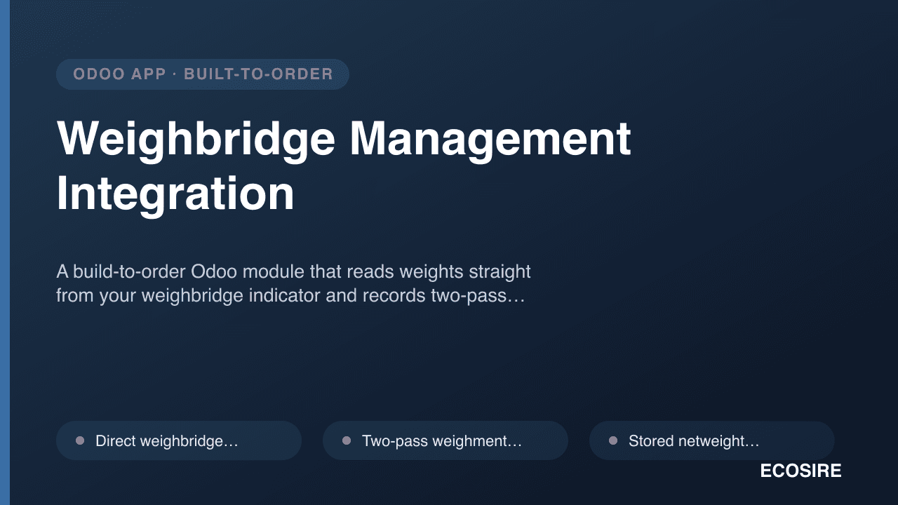 Weighbridge Management Integration