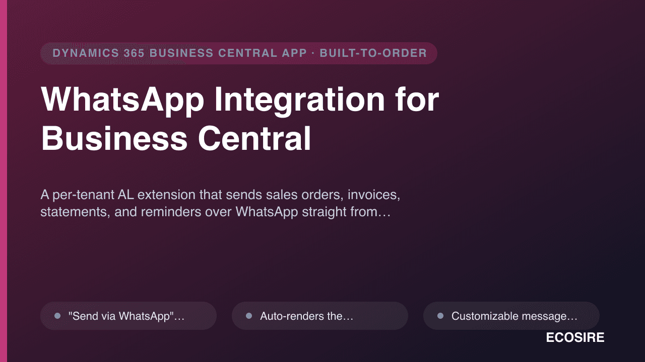 WhatsApp Integration for Business Central