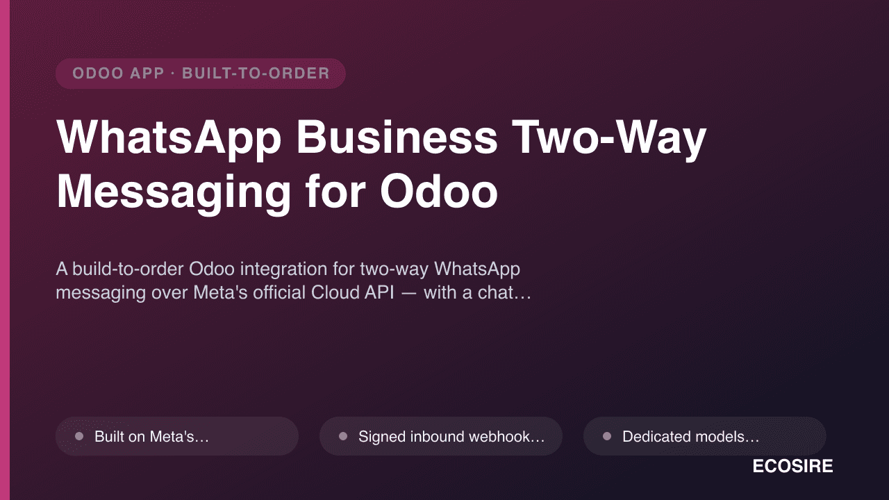 WhatsApp Business Two-Way Messaging for Odoo