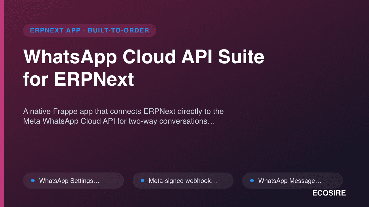 WhatsApp Cloud API Suite for ERPNext
