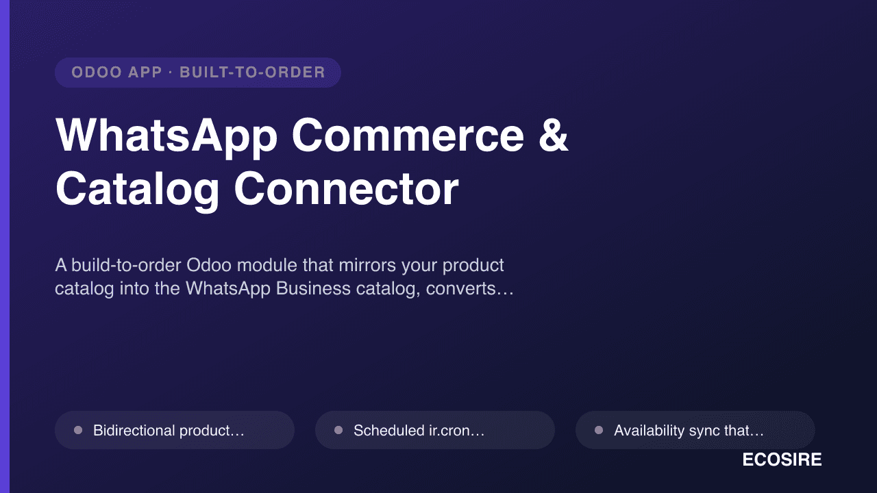 WhatsApp Commerce & Catalog Connector