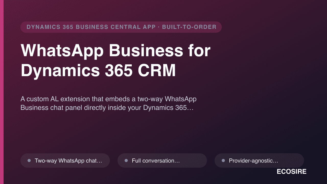 WhatsApp Business for Dynamics 365 CRM