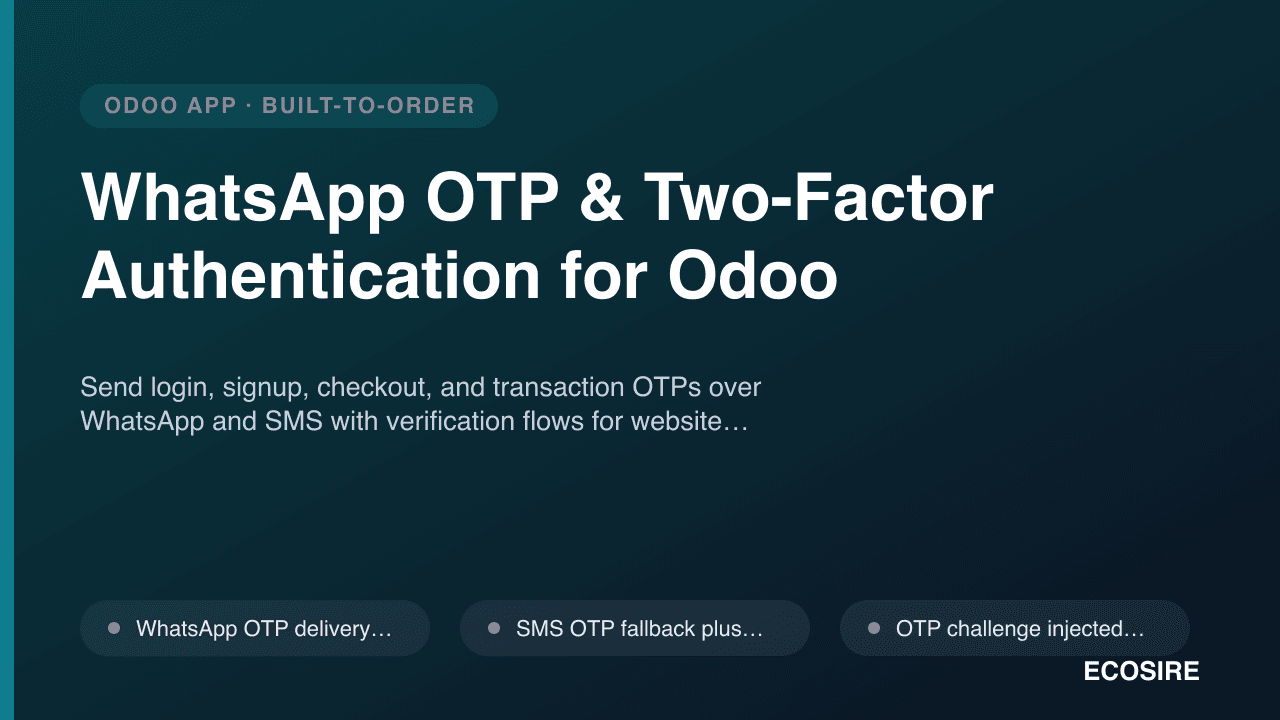 WhatsApp OTP & Two-Factor Authentication for Odoo