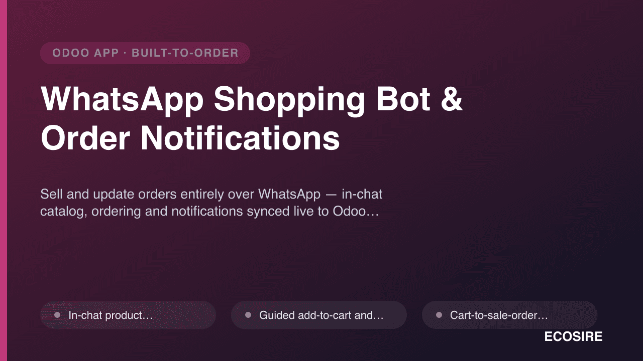 WhatsApp Shopping Bot & Order Notifications