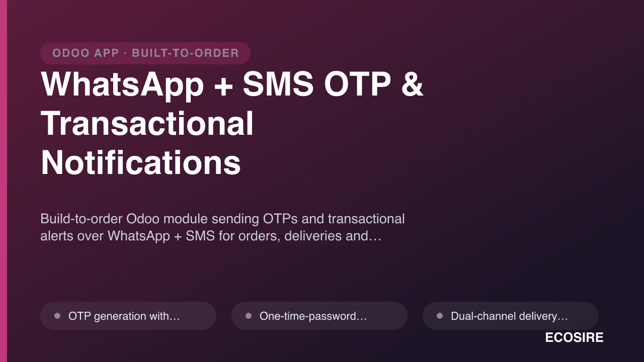 WhatsApp + SMS OTP & Transactional Notifications