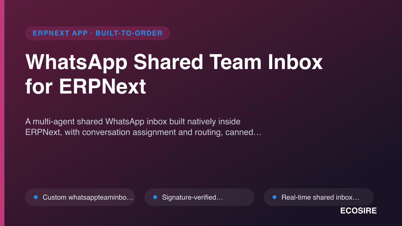WhatsApp Shared Team Inbox for ERPNext
