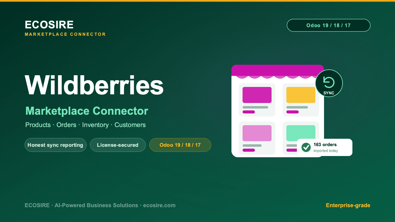 Wildberries Store Management — Comprehensive Wildberries Store Management for Odoo 19/18/17