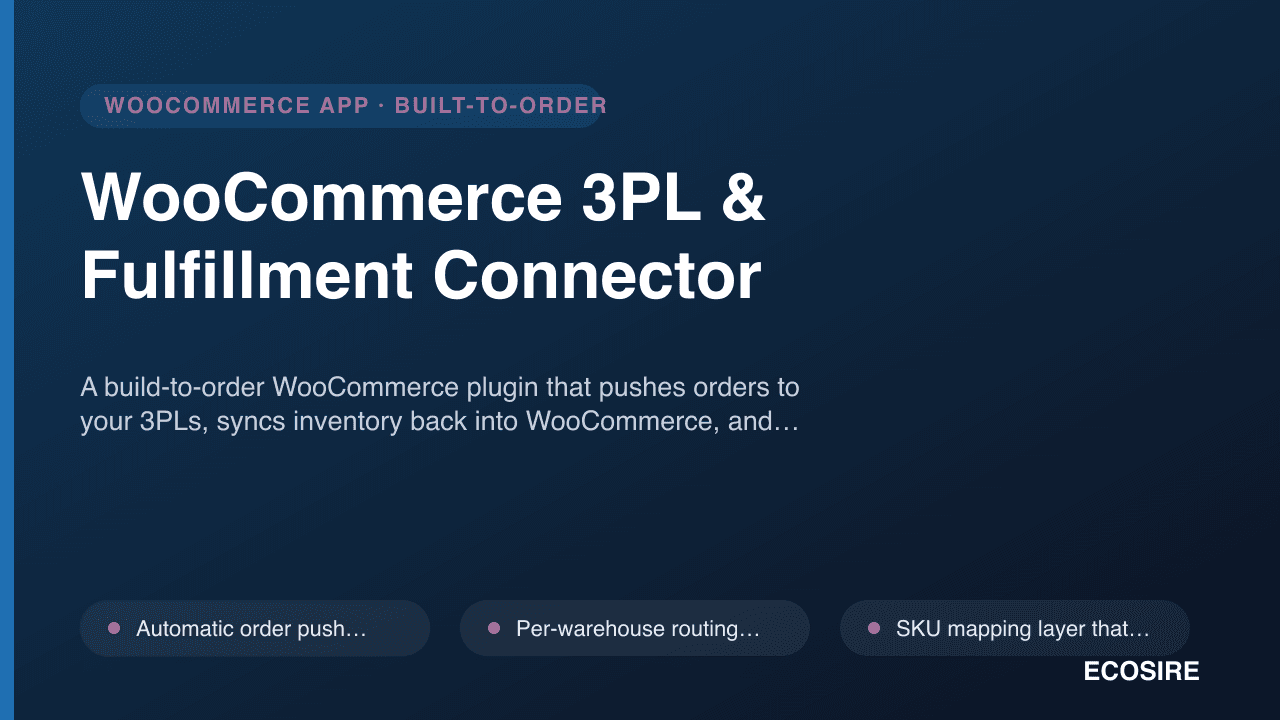 WooCommerce 3PL & Fulfillment Connector