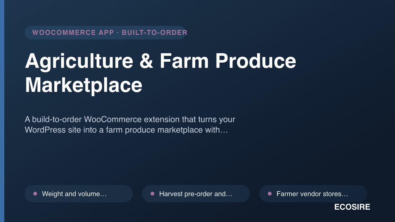 Agriculture & Farm Produce Marketplace