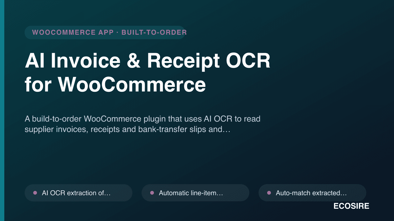 AI Invoice & Receipt OCR for WooCommerce