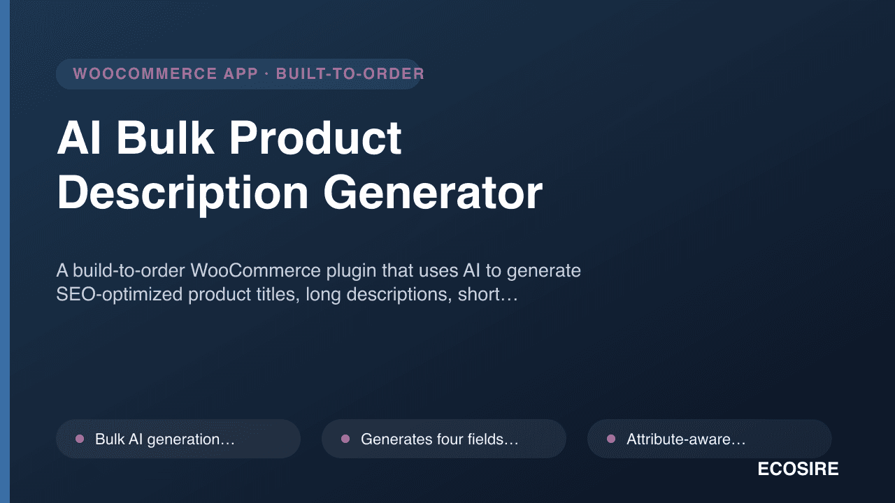 AI Bulk Product Description Generator