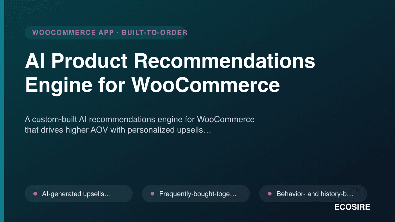 AI Product Recommendations Engine for WooCommerce