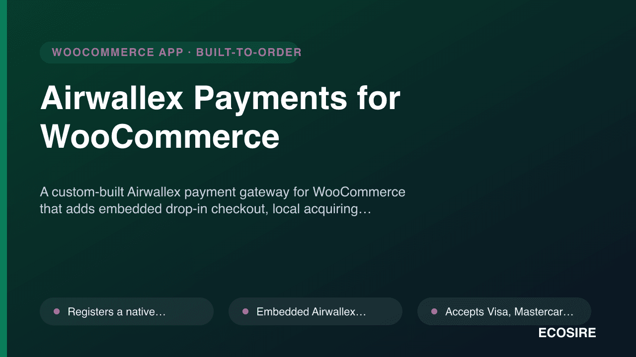 Airwallex Payments for WooCommerce