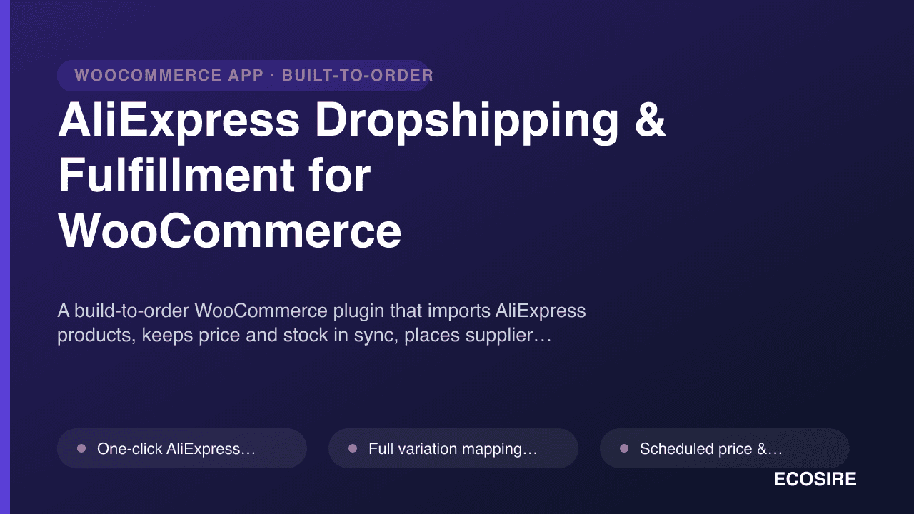 AliExpress Dropshipping & Fulfillment for WooCommerce