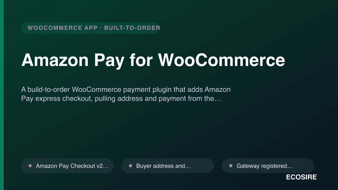 Amazon Pay for WooCommerce