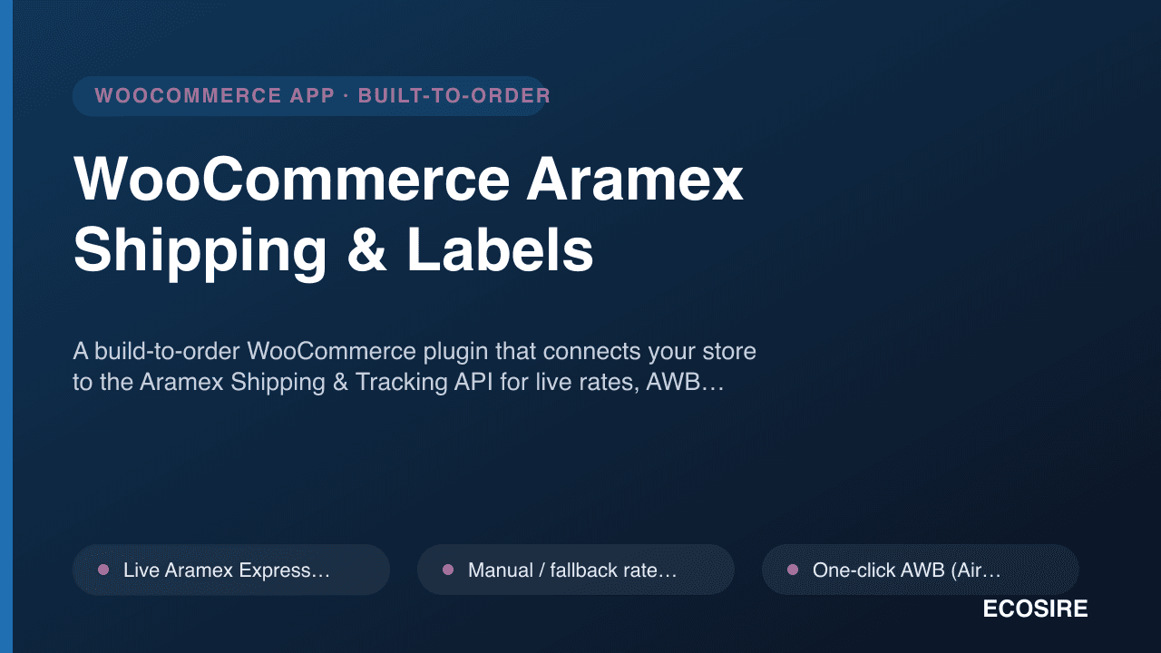 WooCommerce Aramex Shipping & Labels