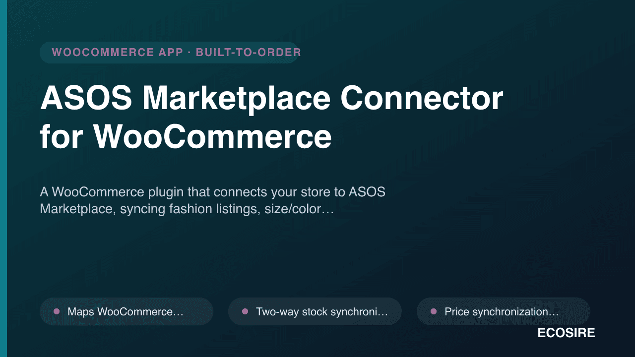 ASOS Marketplace Connector for WooCommerce