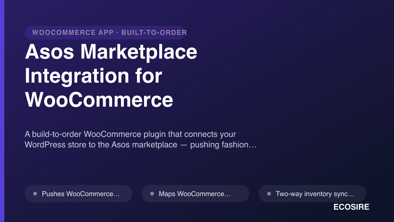 Asos Marketplace Integration for WooCommerce