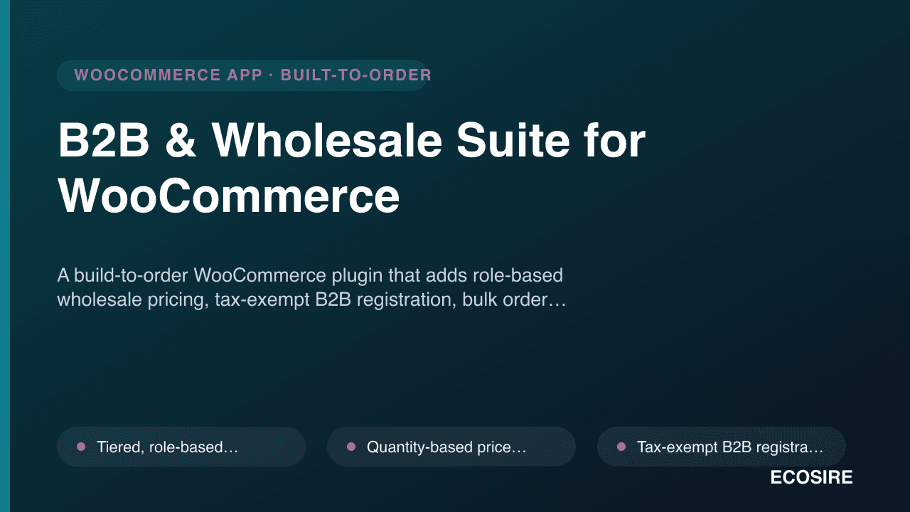 B2B & Wholesale Suite for WooCommerce