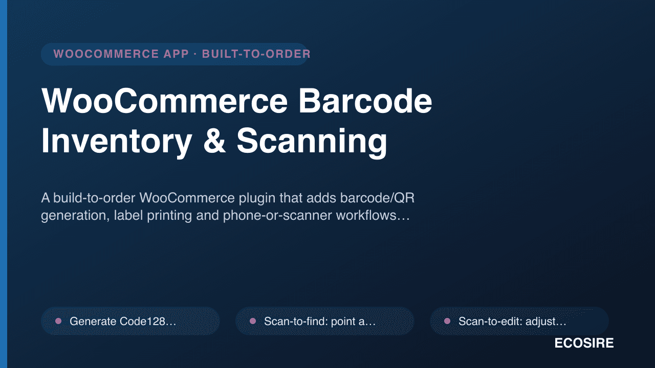 WooCommerce Barcode Inventory & Scanning