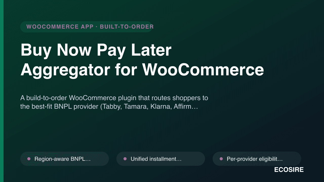 Buy Now Pay Later Aggregator for WooCommerce