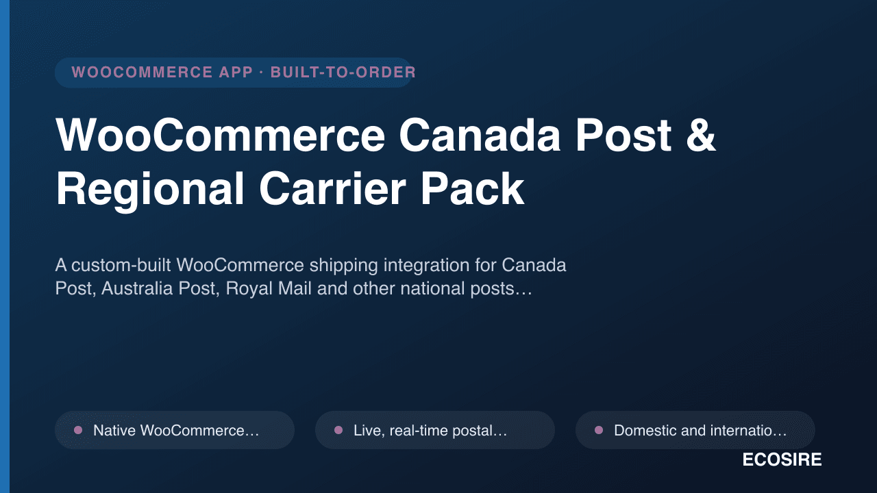 WooCommerce Canada Post & Regional Carrier Pack