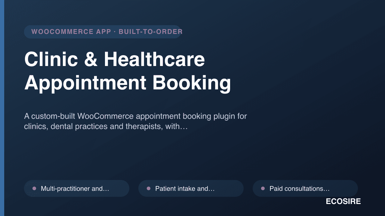Clinic & Healthcare Appointment Booking