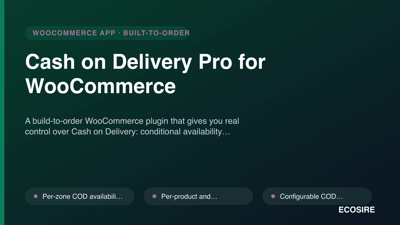 Cash on Delivery Pro for WooCommerce