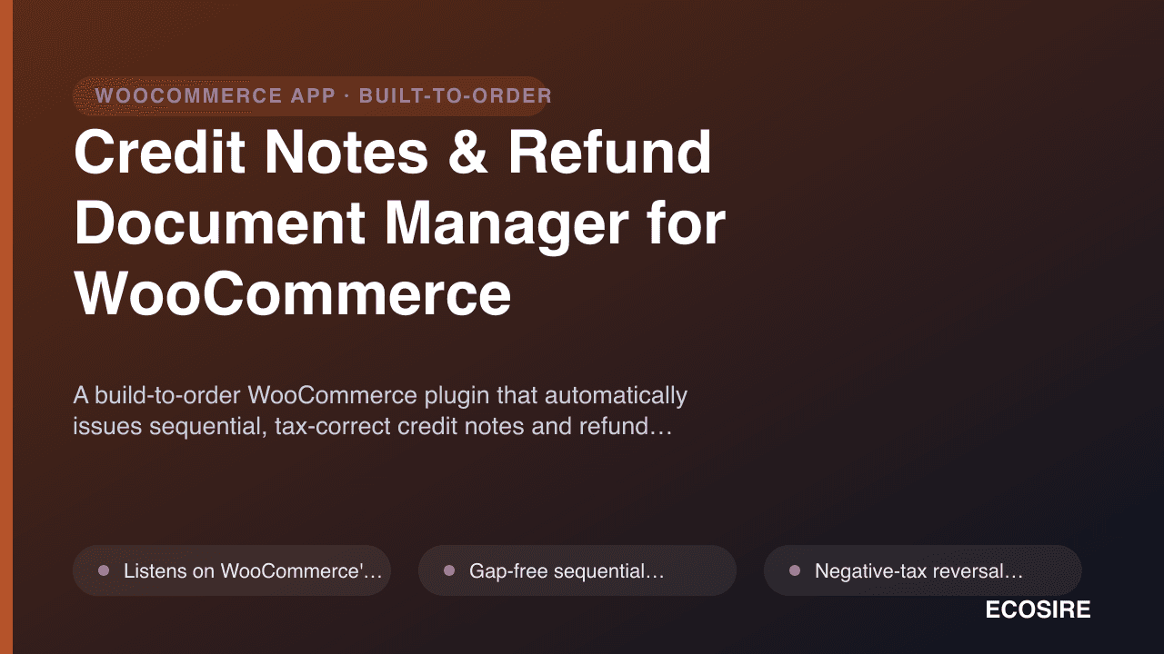 Credit Notes & Refund Document Manager for WooCommerce