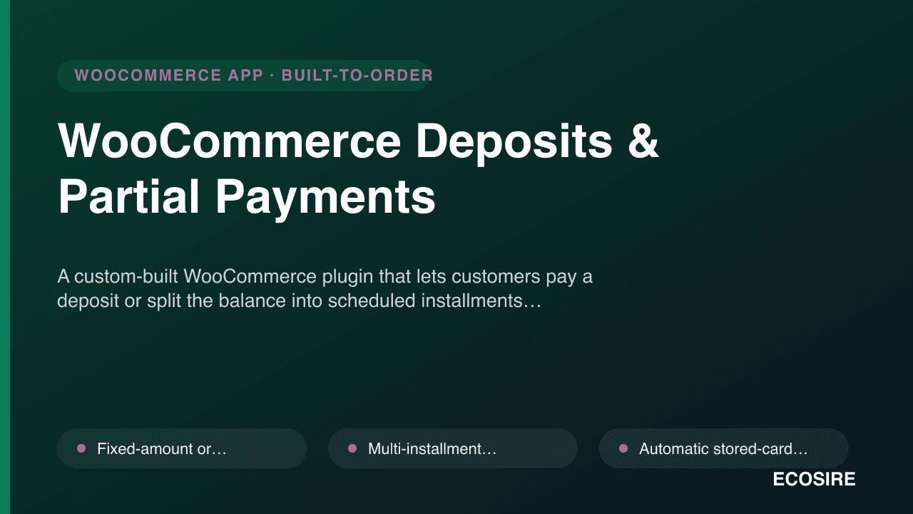 WooCommerce Deposits & Partial Payments