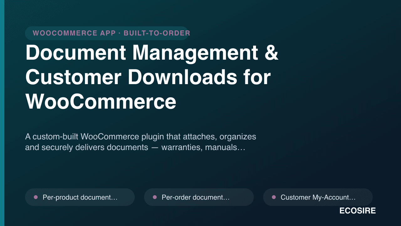 Document Management & Customer Downloads for WooCommerce