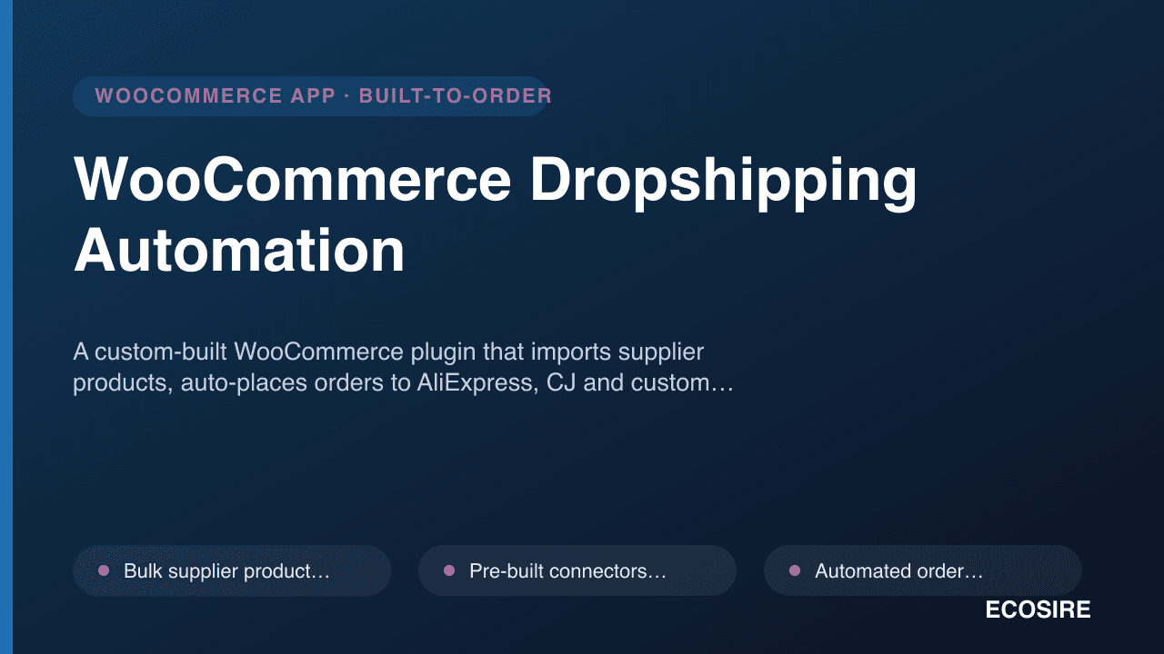 WooCommerce Dropshipping Automation