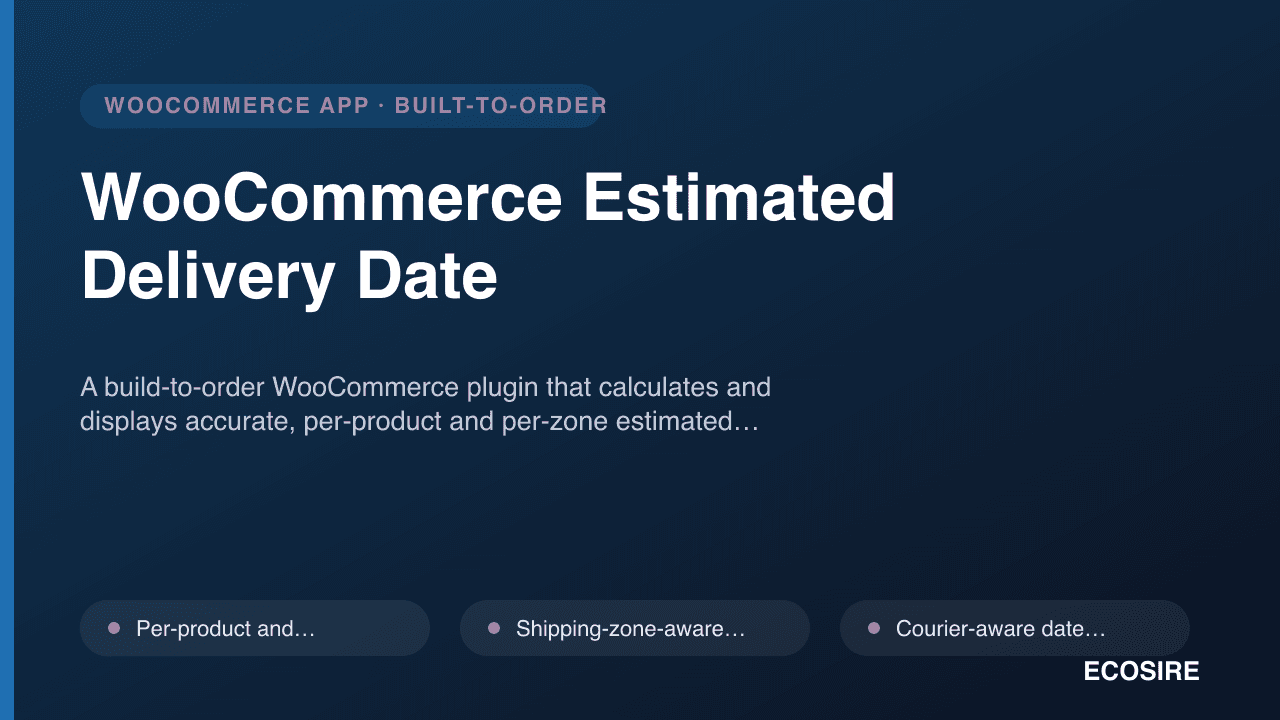 WooCommerce Estimated Delivery Date