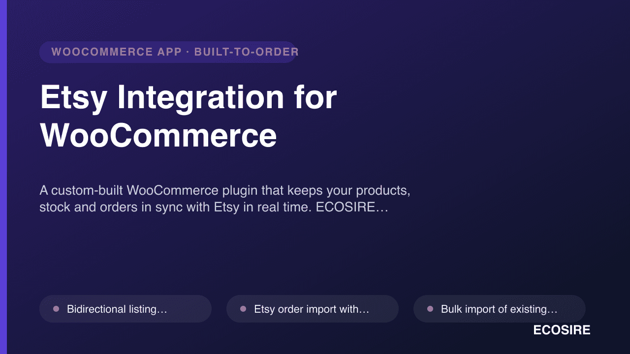 Etsy Integration for WooCommerce