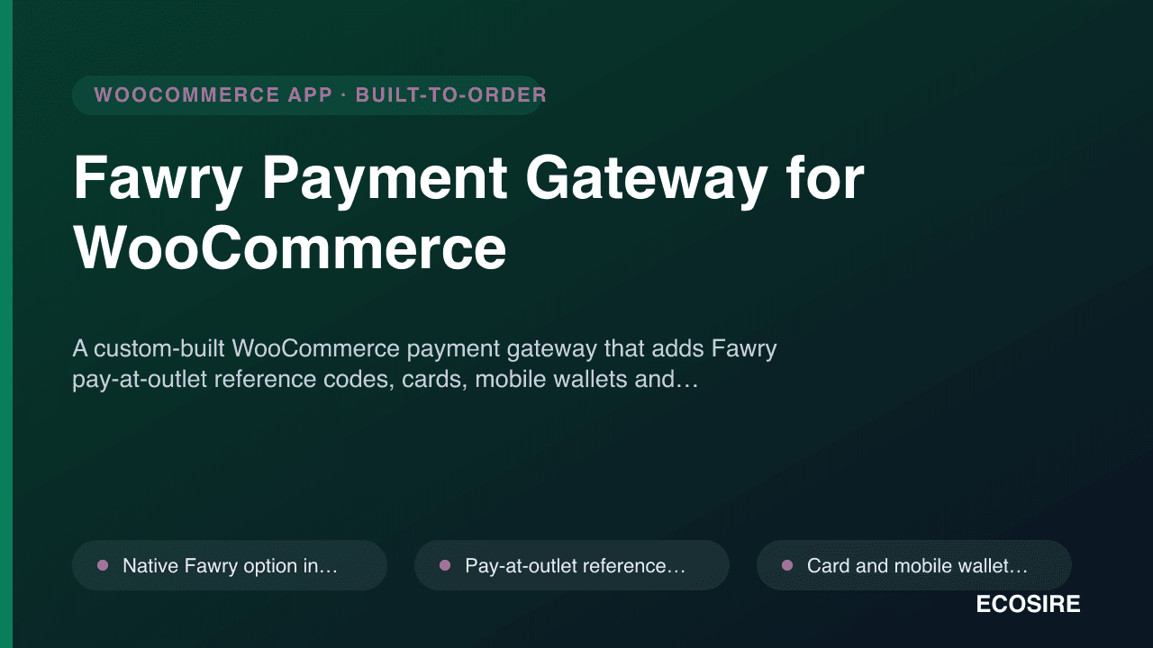 Fawry Payment Gateway for WooCommerce
