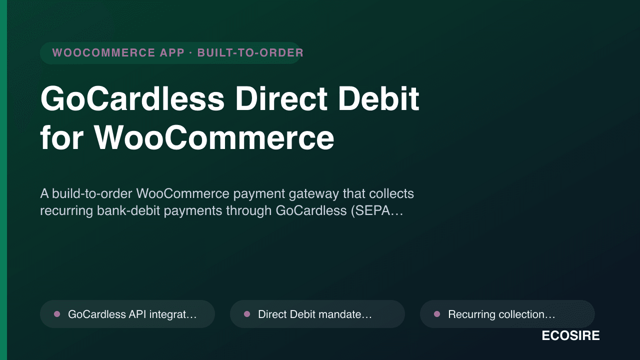 GoCardless Direct Debit for WooCommerce