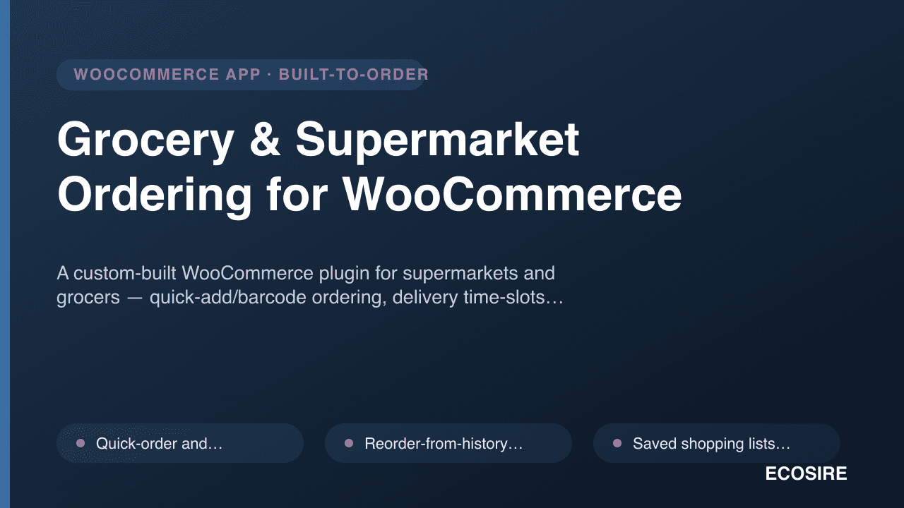 Grocery & Supermarket Ordering for WooCommerce